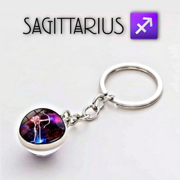 Sagittarius ✦ Zodiac Bundle ✦ Hat, Bracelet, Keychains, Foil Sticker, Hair Tie - Picture 12 of 16